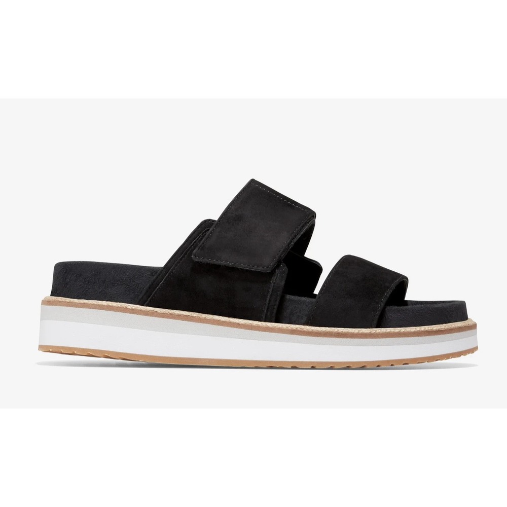 Cole Haan® (Women's 7 B) Cloudfeel™ Slide Sandal in Black Suede‎ - $130